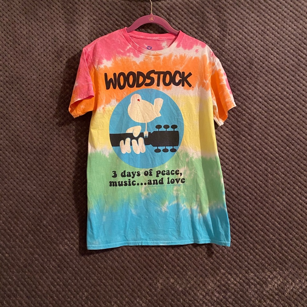 Woodstock tie dye shirt S